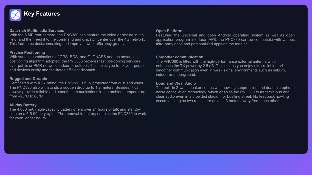 Product Features